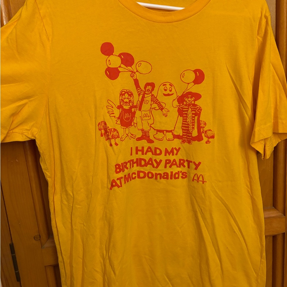 McDonald's Birthday Party Vintage Style Tee Shirt